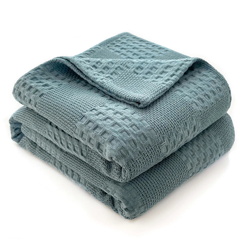 Cotton Waffle Throw Blanket