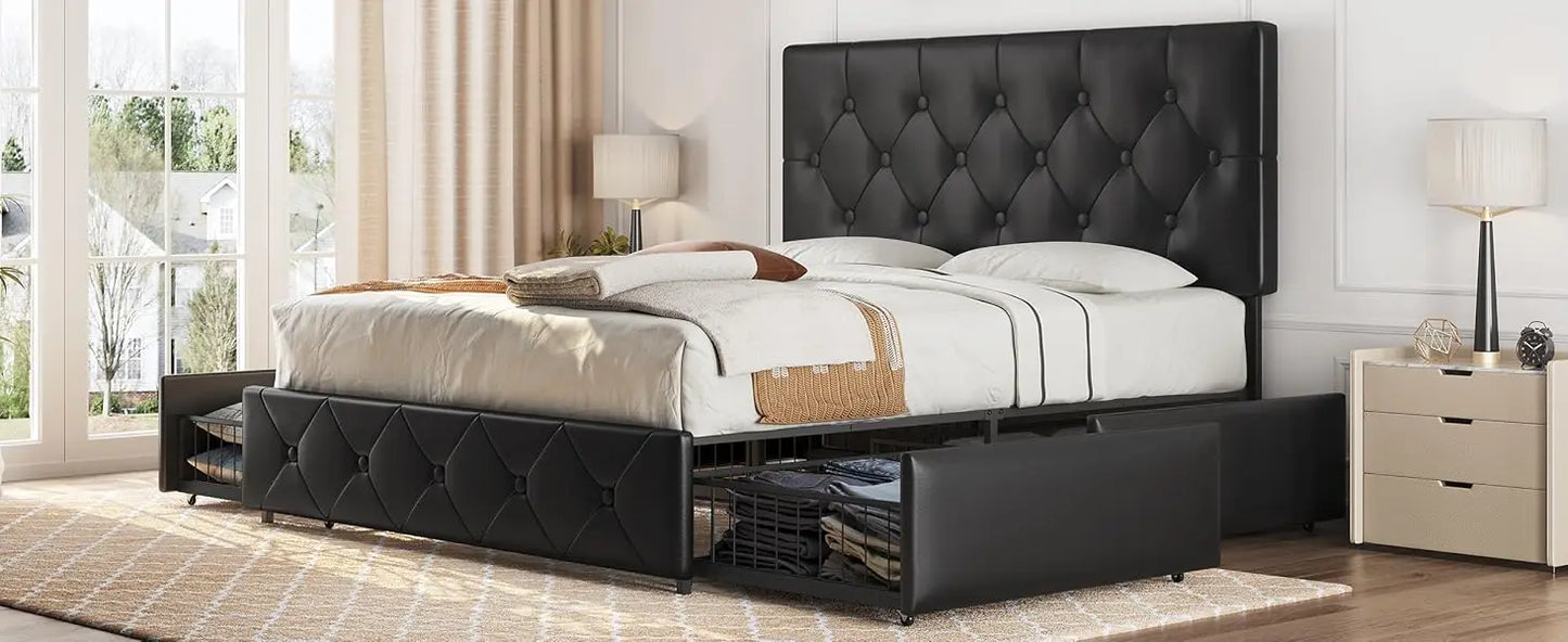 Queen Size Upholstered Bed Frame