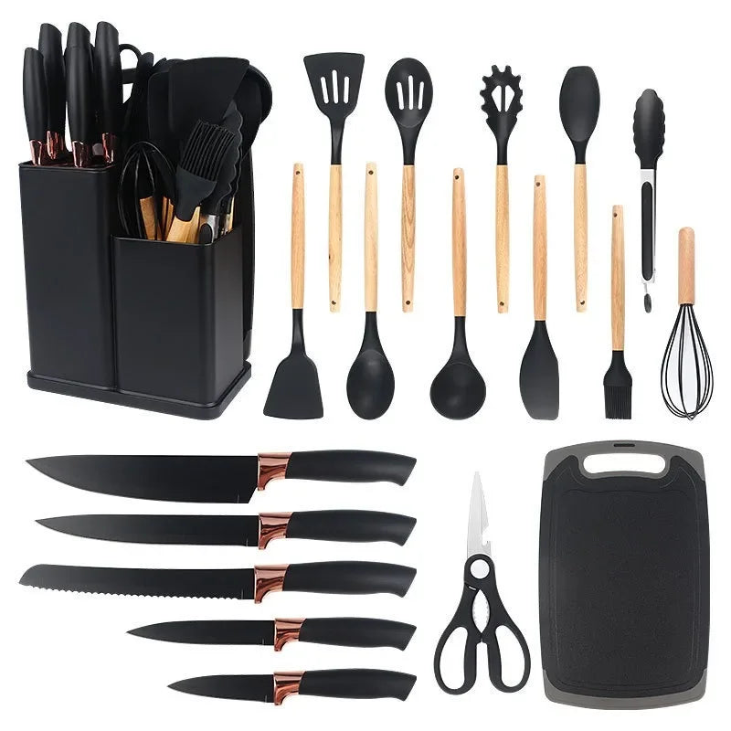 Kitchen utensils and knife 19pcs set