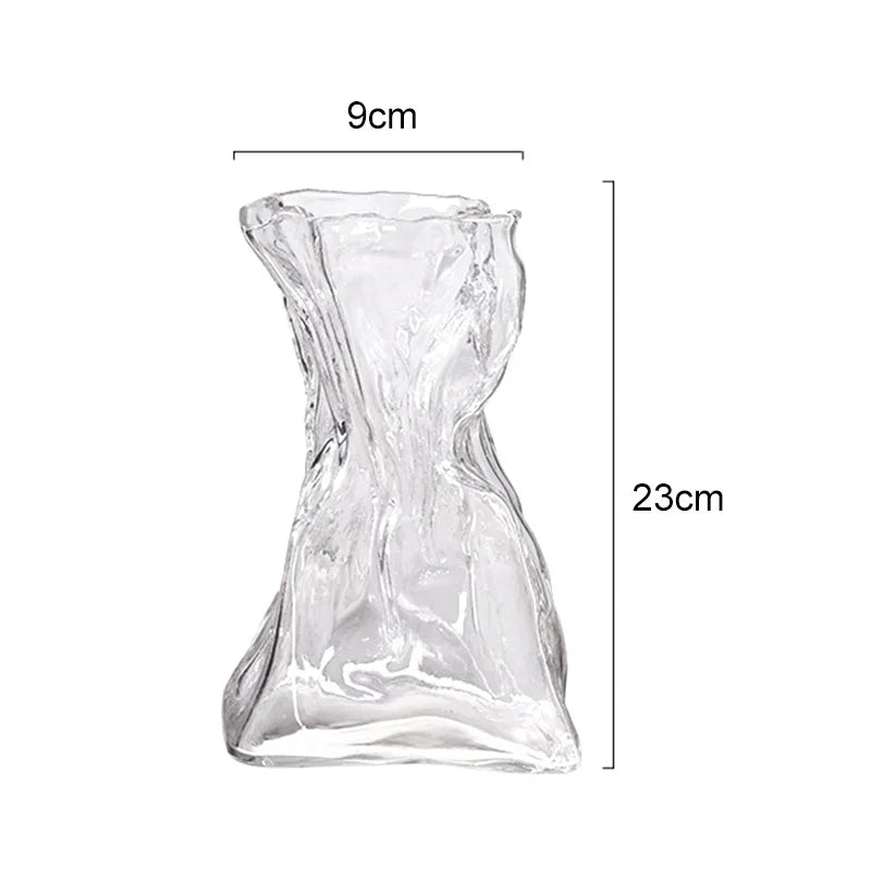 Transparent Glass Flower Vase