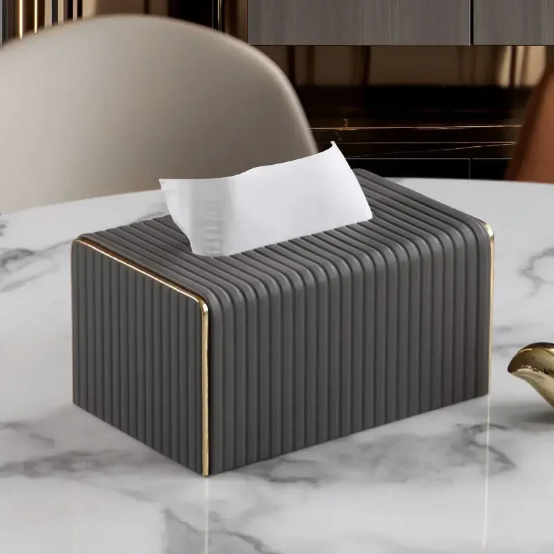 Simple Leather Tissue Box Holder