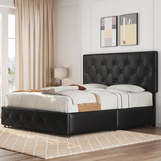 Queen Size Upholstered Bed Frame