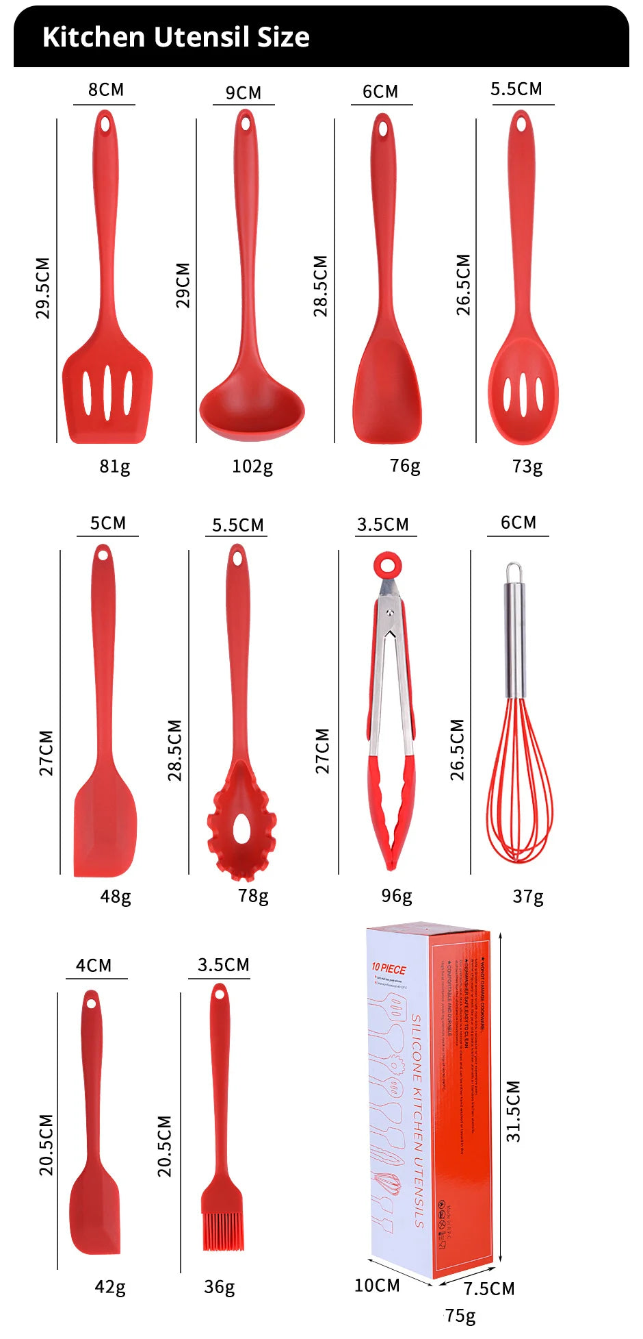 Silicone cookware set