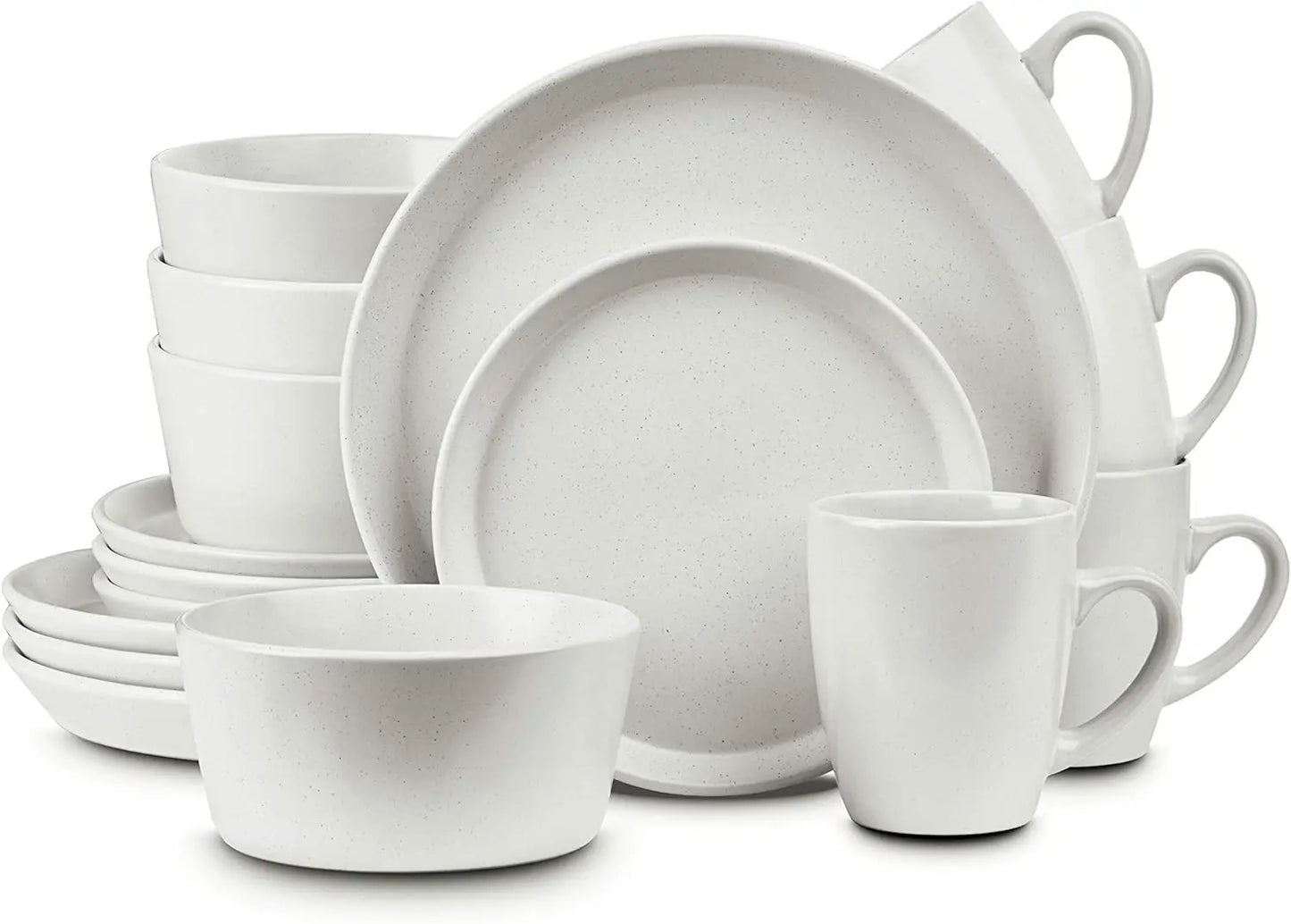 Stoneware 16-Piece Modern Dinnerware Set