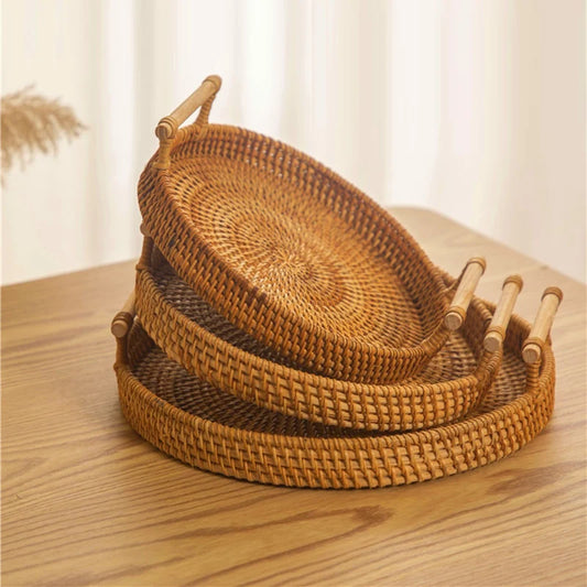 Rattan Strap Handle Basket