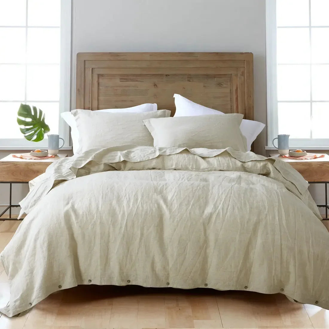 Linen stoned-washed duvet cover