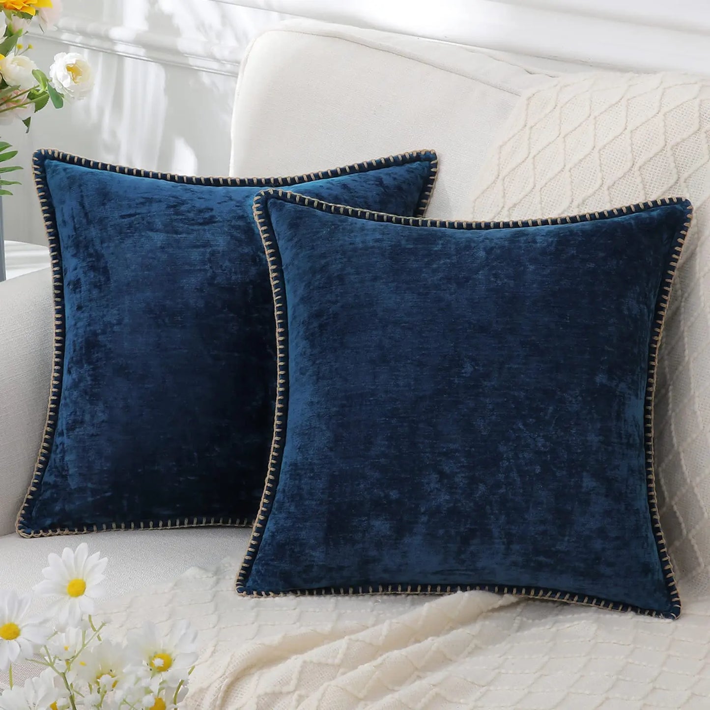 Chenille cushion cover